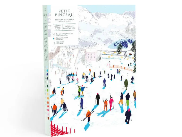 Coffret peinture au numéro - Petit Pinceau - Skiing Among Montains par Katie Smith