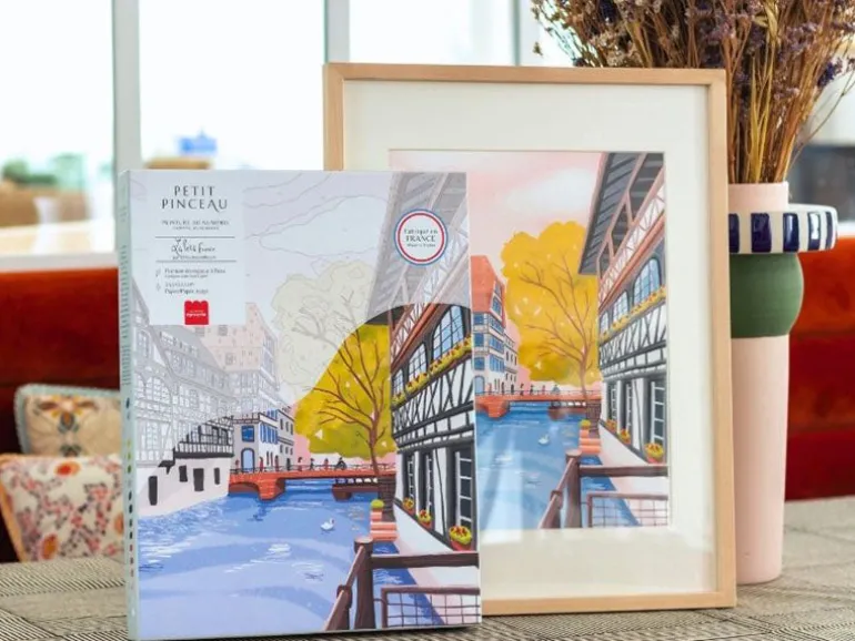 Coffret peinture au numéro - Petit Pinceau - La Petite France par Camille Clerc