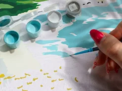 Coffret peinture au numéro - Petit Pinceau - Picnic à Étretat par Ananya Bhandari