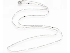 Collier 45 cm - chaîne nuage - flash argent