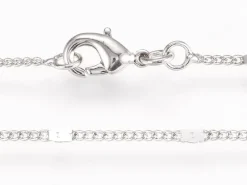 Collier 45 cm - chaîne nuage - flash argent