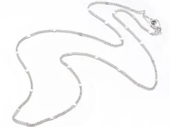 Collier 44,5 cm - chaîne nuage - flash argent
