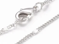 Collier 44,5 cm - chaîne nuage - flash argent
