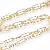 Collier 46 cm - chaîne trombone - doré à l'or fin 18K