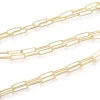 Collier chaîne trombone - 62 cm - 12 x 3,5 - doré à l'or fin 18K