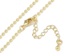Collier chaîne boule en laiton doré à l’or fin