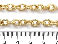 Collier chaîne câble en laiton doré à l’or fin