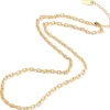 Collier chaîne câble en laiton doré à l’or fin
