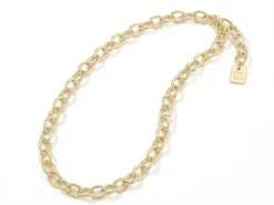 Collier chaîne câble médaille Good Luck 61,8 cm - laiton doré à l’or fin