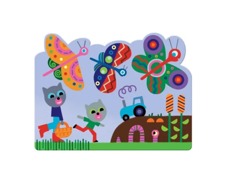 Coloriage - Caché dans le jardin