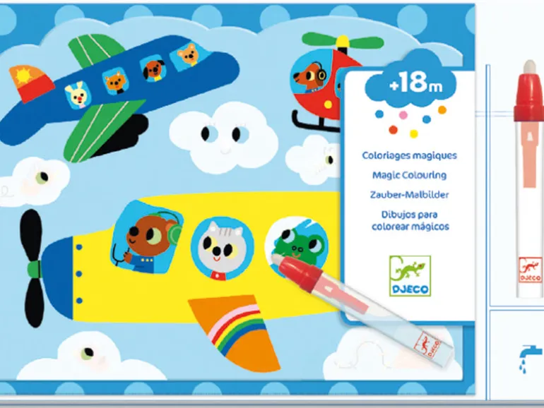 Coloriage magique pour les tout petits - Caché dans le ciel