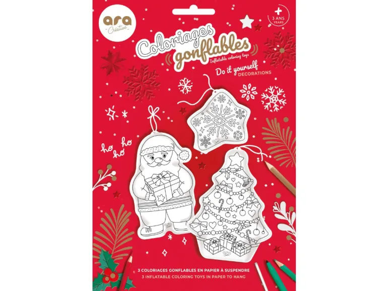 Coloriages gonflables - Noël - Ara Créative