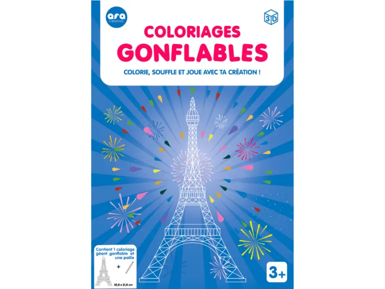 Coloriages gonflables - Tour Eiffel- Ara Créative