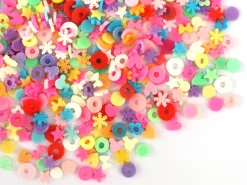 Confettis en pâte polymère -formes et couleurs variées - 10 grammes