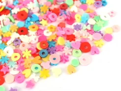 Confettis en pâte polymère -formes et couleurs variées - 10 grammes