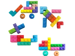 Crayons gras pour enfants - briques de jeu type lego - hélicoptère