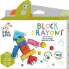 Crayons gras pour enfants - briques de jeu type lego - Rocket - Construire une fusée