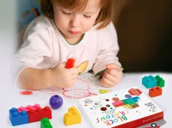 Crayons gras pour enfants - briques de jeu type lego - Rocket - Construire une fusée