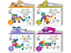 Crayons gras pour enfants - briques de jeu type lego - Rocket - Construire une fusée