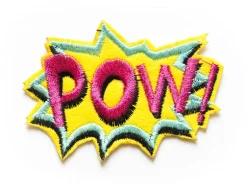 Écusson thermocollant - "POW !" onomatopée