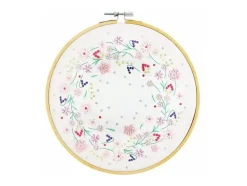 DIY Diamond Painting sur toile - Couronne de Fleurs Scintillante - Rico Design