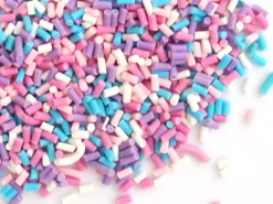 Faux vermicelles couleurs froides pour pâte fimo ou résine.