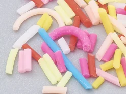 Faux vermicelles très fins - couleur flashy pour pâte fimo ou résine -10g