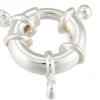 Fermoir à anneau à ressort - 15 x 5 mm - flash argent 925