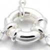 Fermoir à anneau à ressort - 13 x 5 mm - flash argent 925