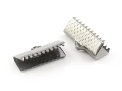 Fermoir griffe 20 mm - argenté foncé