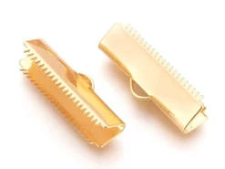 Fermoir griffe 20 mm - doré à l'or fin 18k