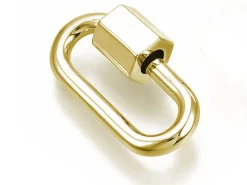 Fermoir mousqueton à visser - 20 x 11 mm - doré