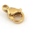 Fermoir mousqueton 11mm - doré à l'or fin