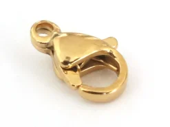 Fermoir mousqueton 11mm - doré à l'or fin