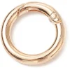 Fermoir mousqueton rond pour bijoux de téléphone - doré - 25 mm