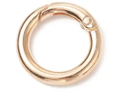 Fermoir mousqueton rond pour bijoux de téléphone - doré - 25 mm