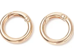 Fermoir mousqueton rond pour bijoux de téléphone - doré - 25 mm