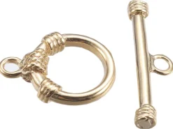 Fermoir toogle - 14,5 x 11 x 3 mm - doré à l'or fin 18K