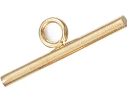 Fermoirs toogle en acier inoxydable 304 - doré - 16x12 mm