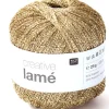 Fil à tricoter Creative lamé doré de Rico Design