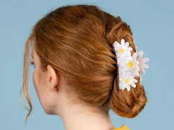 Grande pince à cheveux - Pâquerettes