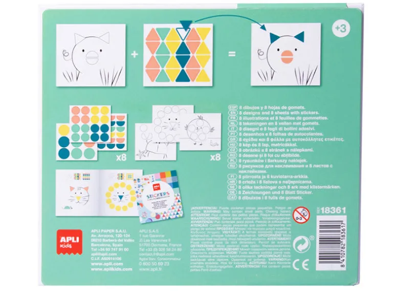 Jeu de gommettes animaux