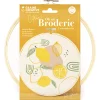 Kit broderie Graine Créative citron - Tambour 20cm