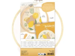 Kit broderie Graine Créative citron - Tambour 20cm