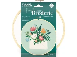Kit broderie partielle Graine Créative motif bouquet