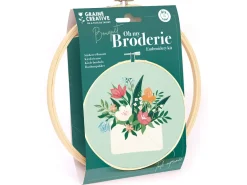 Kit broderie partielle Graine Créative motif bouquet