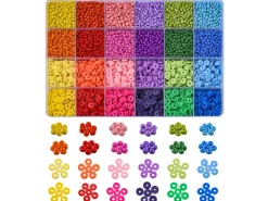 Kit de perles heishi et perles de rocailles - Fil et pince inclus