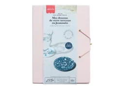 Kit DIY Home Déco - Mes dessous de verre terrazzo en Jesmonite - Bleu