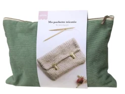 KIT DIY MERCERIE - Ma pochette tricotée