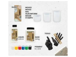 Kit Jesmonite AC100 - Trois bougeoirs